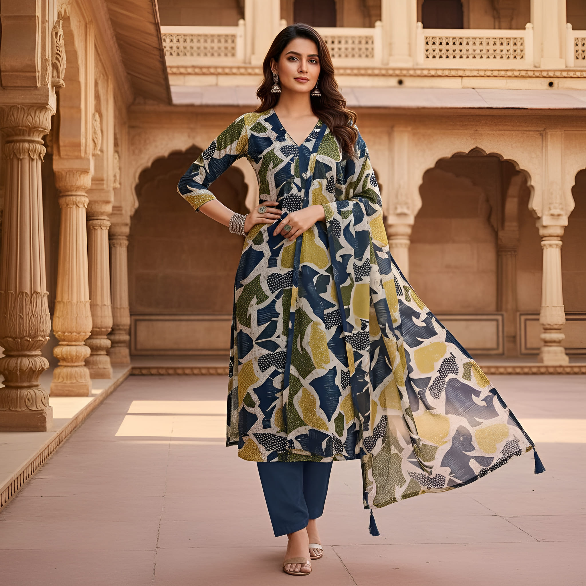 Luxurious Silk Fabrics Dress